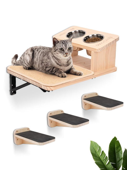 The Sky-High Haven: Premium Wall-Mounted Cat Playground