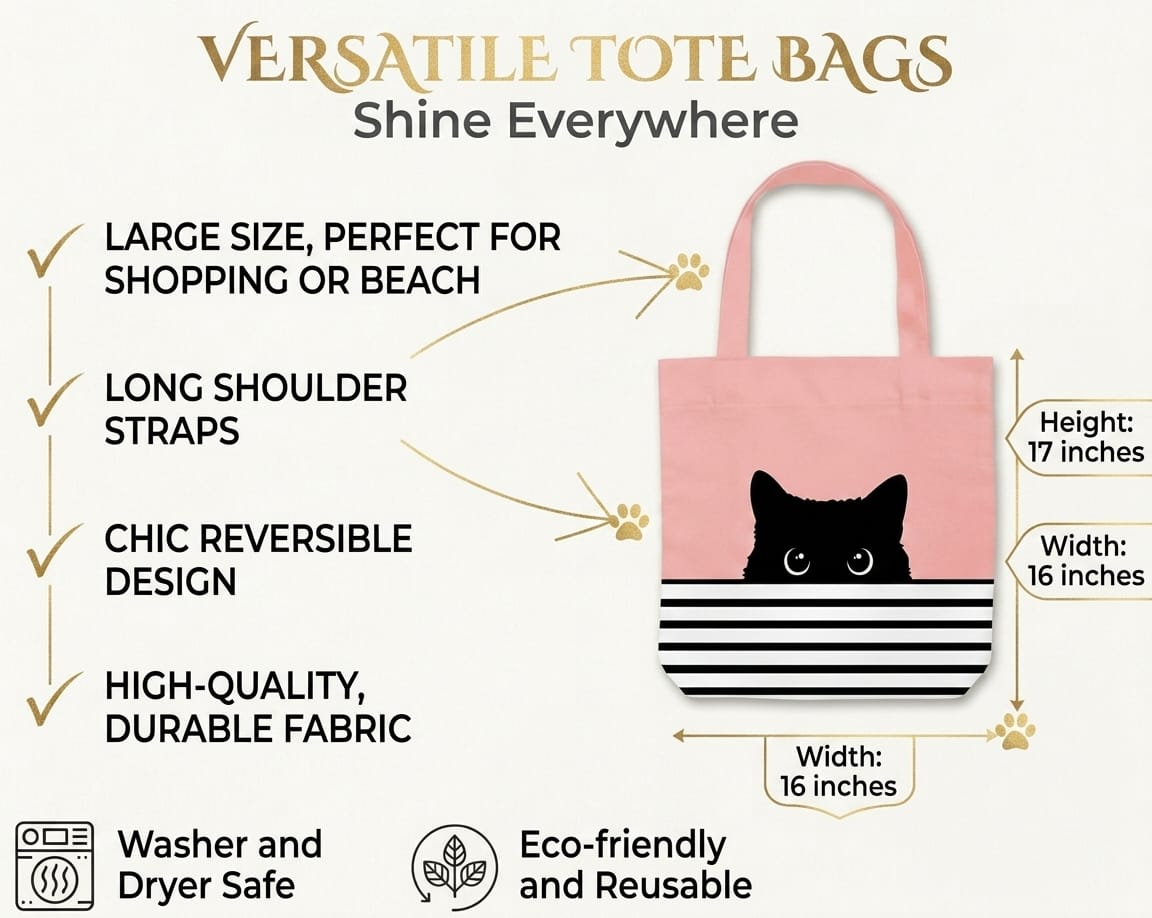 The Ultimate Cat Lover’s Daily Canvas Tote