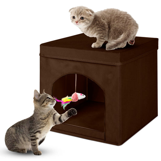 Premium Collapsible Cat Condo 13 x 13 x 13 inches