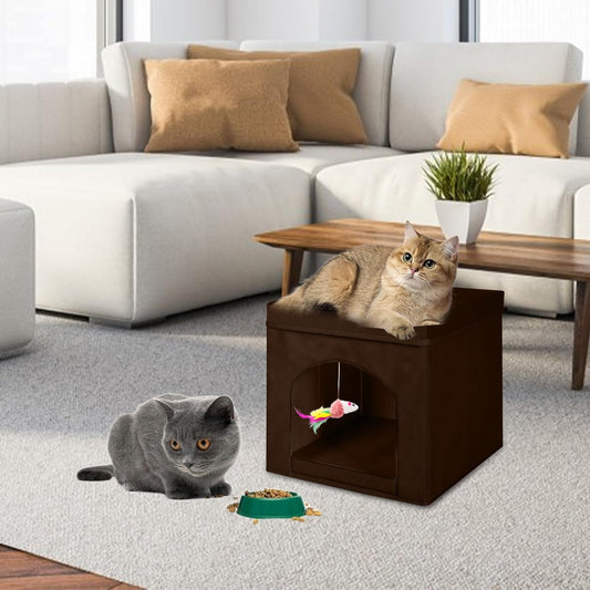 Premium Collapsible Cat Condo 13 x 13 x 13 inches