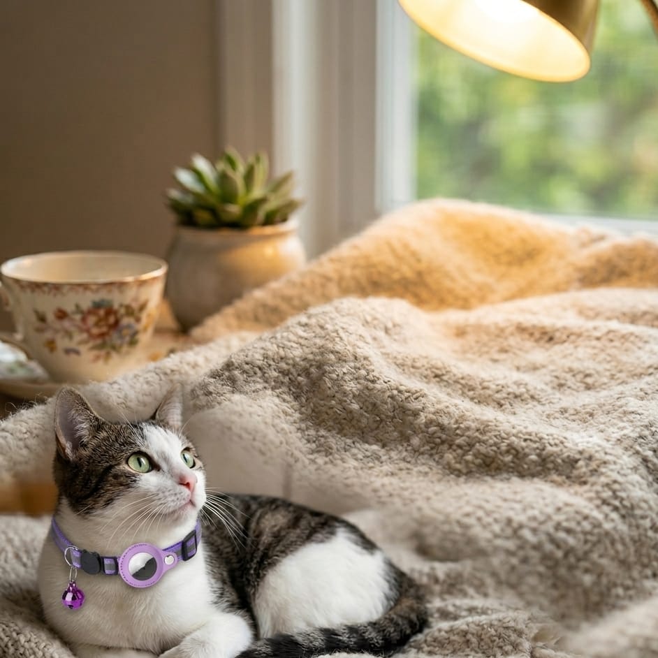GlowGuard™ Reflective AirTag Collar - Never Lose Your Furry Friend Again
